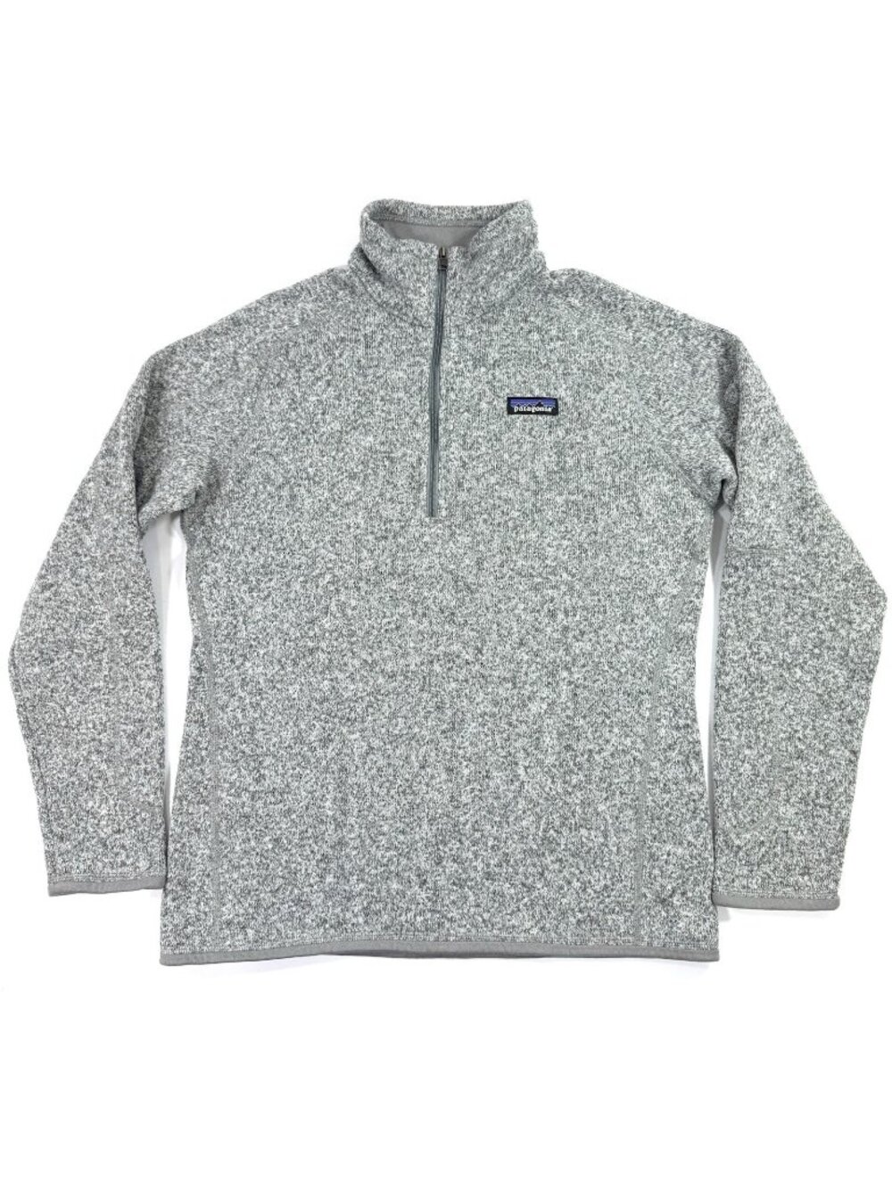 Patagonia Womens Better Sweater 1/4 Zip Fleece Pullover Size Large Gray Outdoor